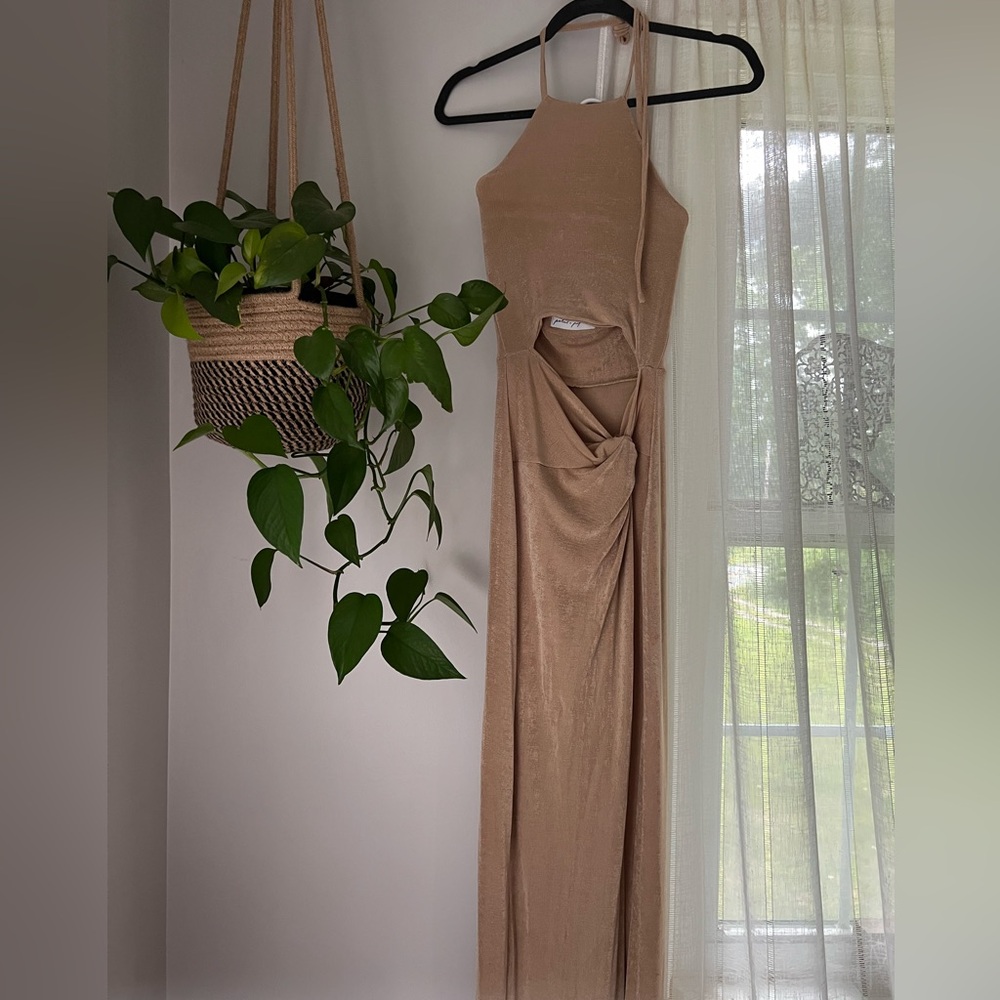 Champagne Colored Formal Dress
